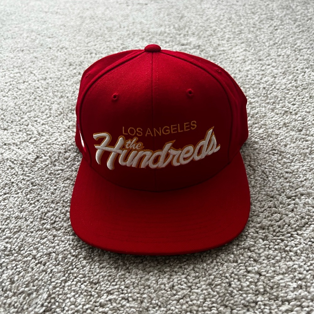 Red and White LA the Hundreds Snapback